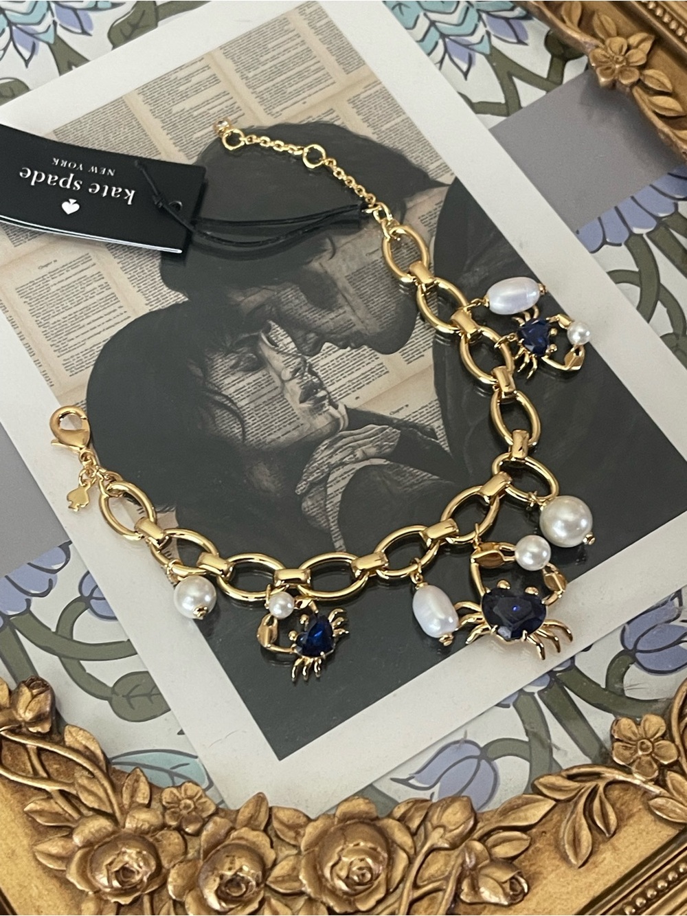 Kate Spade Gold Claws Out Crab Charm Bracelet